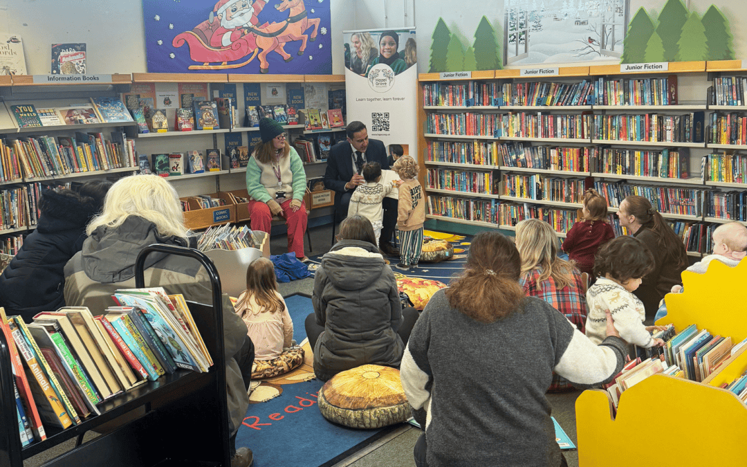 Story Time at Hazel Grove Library warms a Winter’s day